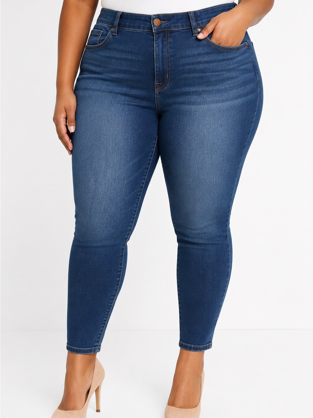 Lane Bryant Flex Magic Waistband Curvy High Rise Skinny Jeans Size 12